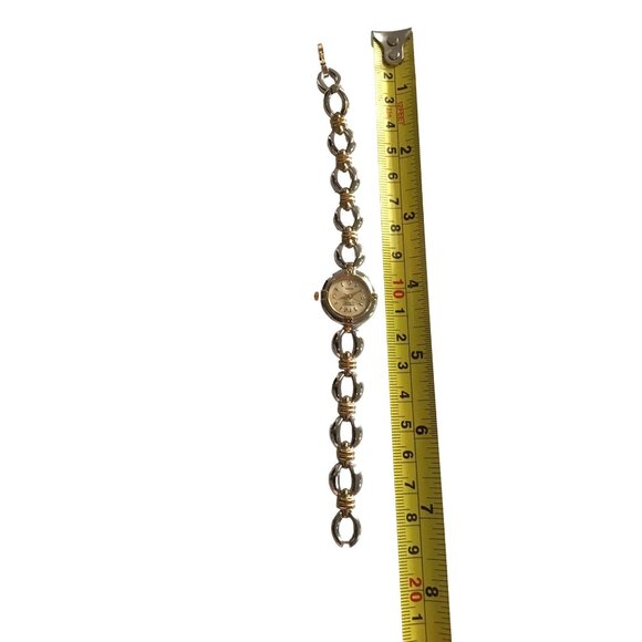 EMBASSY BY GRUEN - WOMENS SILVER/GOLD TONE STAINLESS STEAL WRISTWATCH - Picture 4 of 6